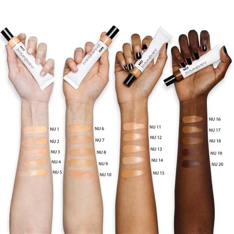 ysl swatches foundation|ysl nu bare look tint.